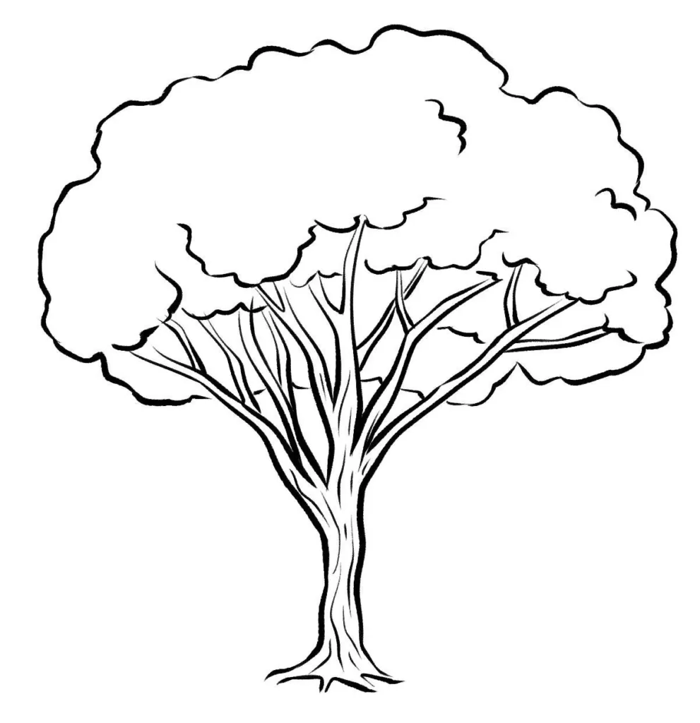 árvore fácil de pintar