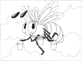 Desenho de abelha bonita
