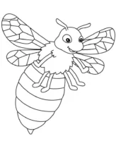 Desenho de abelha para as crianças colorirem