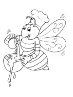 Desenho de abelha de imprimir para crianças