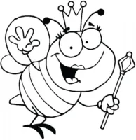 Desenho de abelha rainha