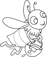 Desenho de abelhinha para pintar
