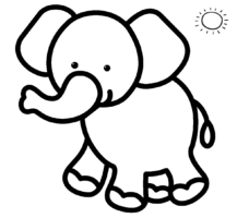 Elefante fácil de pintar