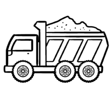 Desenho de caminhão para colorir com areia