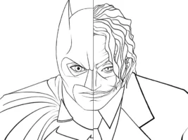 Desenho do Batman e do Coringa