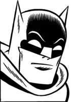 Desenho do Batman para colorir rosto