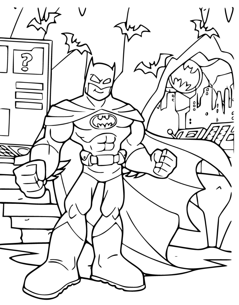desenho do Batman para pintar